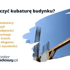 Budowa w toku, beton i zbrojenie. Obliczenie kubatury budynku wymaga znajomości jego wymiarów.