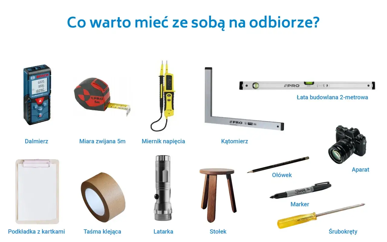 Narzędzia do odbioru mieszkania