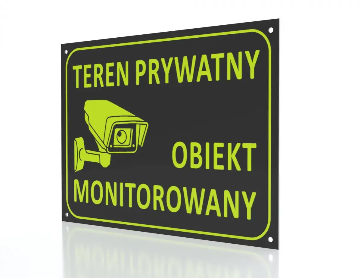 Tabliczka informuje: 